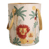 Kinderkamer opbergmand van stevig canvas met jungle-thema, beschilderd met kleurrijke leeuwen en palmbomen, kindvriendelijk. - Default Title - jungle, mamalove, nattiot, opbergen, opbergmand - Mamalove opbergmand - Casa Mini