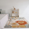 Kleurig jungle vloerkleed met leeuwontwerp, zachte kindvriendelijke materialen, veilig en duurzaam voor kinderkamer,. - Default Title - jungle, leeuw, mamalove, nattiot, Vloerkleed - Mamalove Vloerkleed Nattiot - Casa Mini