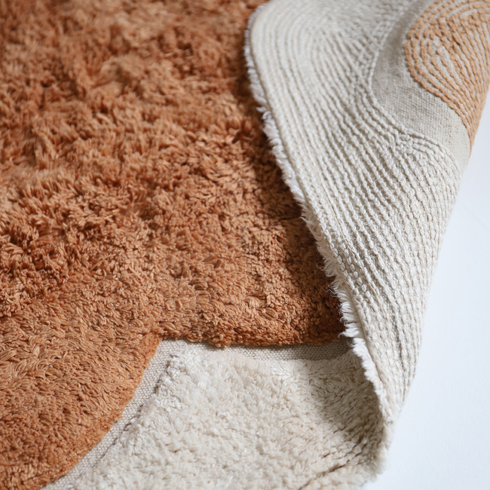 Rechthoekig Alfonsina Nattiot vloerkleed met toastkleurige, wollige textuur en kindvriendelijke, veilige stof ideaal voor de . - Default Title - alfonsina, nattiot, rechthoek, toast, Vloerkleed, wasbaar - Alfonsina Vloerkleed Nattiot - Casa Mini