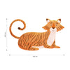 Oranje tijger muursticker met zwarte strepen en vriendelijke uitstraling, organisch en veilig voor kinderkamerdecoratie,. - Default Title - Muursticker | Yatsuni Tiger XL - bloemen en bladeren, kinderkamer, lilipinso, Muursticker, Tijger, Yatsuni - Casa Mini
