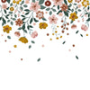Organisch behangpaneel met zachte bloemen en bladeren in warme tinten, ideaal en veilig voor kinderkamer en kinderinterieur. - 2.48 x 2 M - Capucine Behangwand | Lilipinso - behang, behangpaneel, bloemen, bloemen en bladeren, Capucine, kinderkamer, kinderkamer behang, lilipinso - Casa Mini