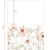 Behangwand met organisch bloemmotief in zachte pastelkleuren, kindvriendelijk en veilig voor kinderkamerinterieur, ideaal. - 2.48 x 2 M - Poppy Behangwand | Lilipinso - behang, behangpaneel, bloemen, bloemen en bladeren, kinderkamer, kinderkamer behang, lilipinso, Muursticker - Casa Mini