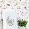 Organisch kindvriendelijk vliesbehang met delicate bloemen en bladeren in zachte pastelkleuren, ideaal voor veilige. - Default Title - Lilydale Rose | Lilipinso - behang, bloemen, bloemen en bladeren, kinderkamer, kinderkamer behang, lilipinso, Lilydale, vliesbehang - Casa Mini