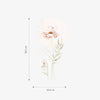 Organische muursticker met zachte roze en groene Islandic poppies voor een veilig en kindvriendelijk kinderkamerinterieur. - Default Title - Muursticker | Islandic Poppies XL - bloemen, Islandic poppies, kinderkamer, klaproos, lilipinso, Muursticker - Casa Mini