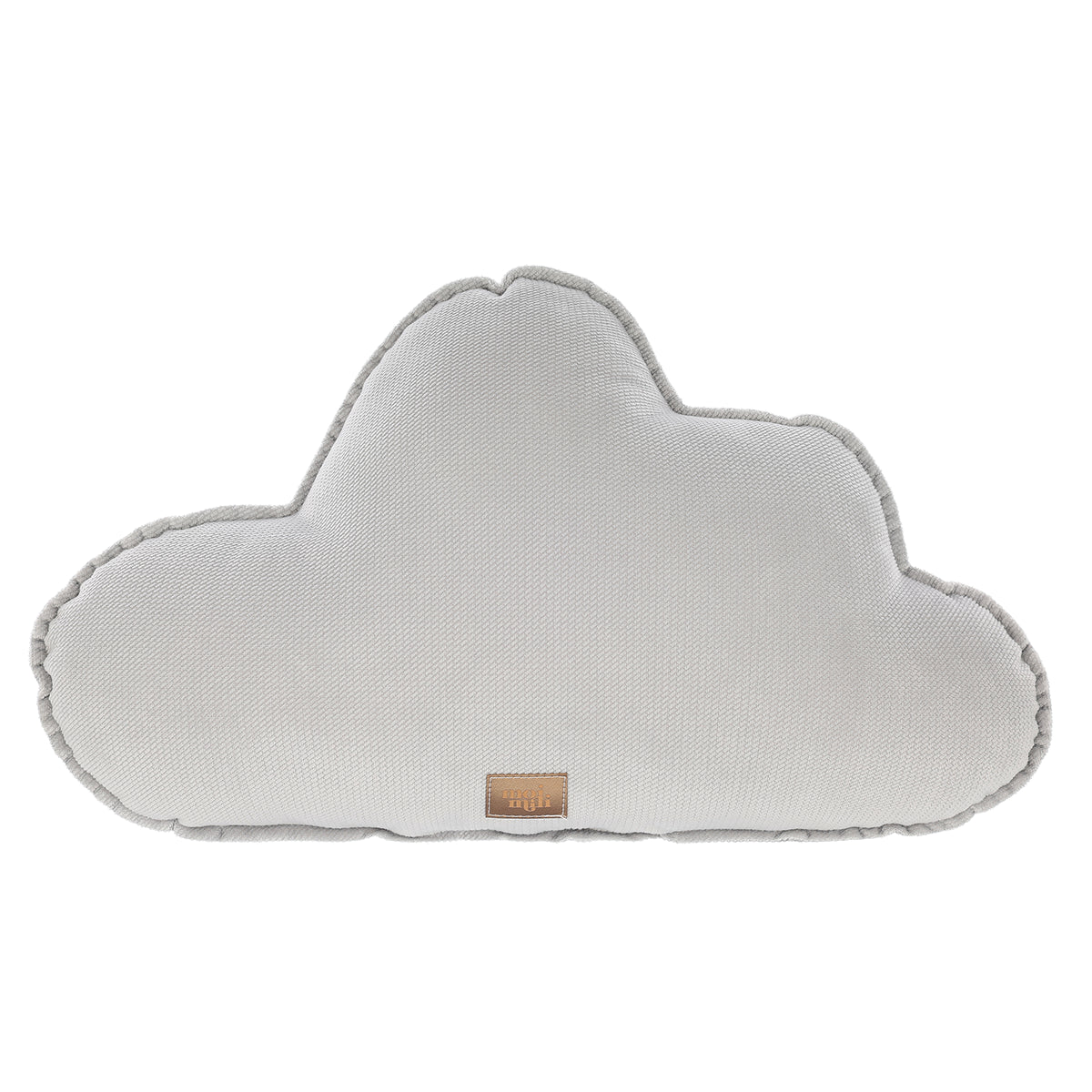 Crèmekleurig velvet sierkussen in wolkvorm met zachte volants, kindvriendelijk voor organisch en veilig kinderinterieur. - Cream / Cream - Velvet sierkussen Cloud (set van 2) - Kussen, Moimili, Sierkussen, Soft collection, Velvet, Volants - Casa Mini