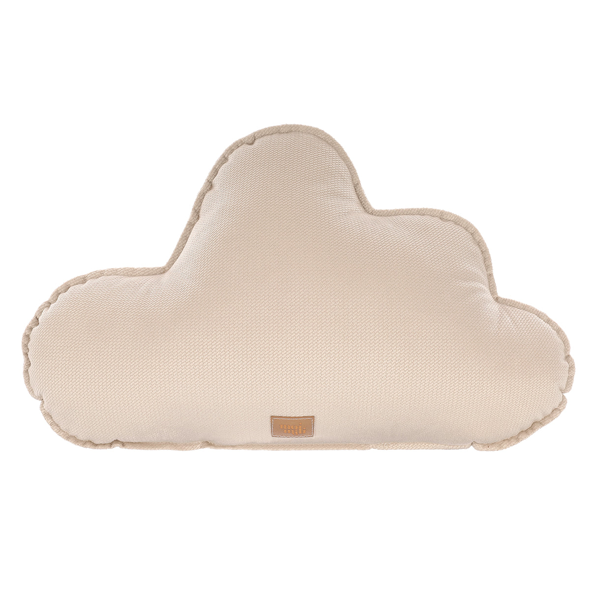 Crèmekleurig velvet sierkussen in wolkvorm met zachte volants, veilig en organisch voor kinderkamer inrichting. - Cream / Cream - Velvet sierkussen Cloud (set van 2) - Kussen, Moimili, Sierkussen, Soft collection, Velvet, Volants - Casa Mini