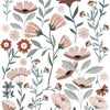 Organische, kindvriendelijke muurstickers met zachte bloemen en bladeren in aardetinten, perfect voor een multifunctionele. - Muursticker | Ocean Flower - Default Title - bloemen, bloemen en bladeren, kinderkamer, lilipinso, Muursticker, Oceaan dieren, ocean field, vliesbehang - Casa Mini