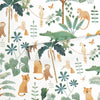 Organisch vliesbehang met jungle-thema in zachte groene en bruine tinten, kindvriendelijk en veilig voor. - Default Title - Yatsuni Wild | Lilipinso - behang, jungle, kinderkamer, kinderkamer behang, lilipinso, palm, vliesbehang, Yatsuni - Casa Mini