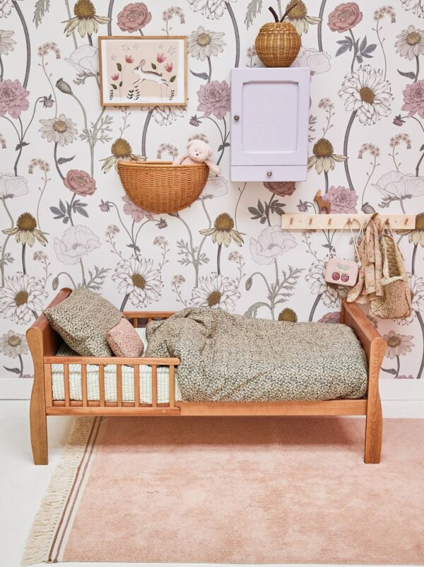 Zachtroze Ella vloerkleed met fijne textuur en kindvriendelijk ontwerp, ideaal voor de kinderkamer, combineert kwaliteit en. - Default Title - 120x170, Petit Tapis, rechthoek, Vloerkleed, wolk - Ella Vloerkleed - Casa Mini