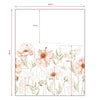 Organisch kindvriendelijk behangpaneel met zachte roze bloemen en groene bladeren, perfect voor kinderkamer en. - 2.48 x 2 M - Poppy Behangwand | Lilipinso - behang, behangpaneel, bloemen, bloemen en bladeren, kinderkamer, kinderkamer behang, lilipinso, Muursticker - Casa Mini