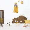 Organische muur sticker van een slapende bruine beer met vleugje bos thema in kinderkamer, veilig en kindvriendelijk voor. - Default Title - Muursticker | Forest Bear XL - Bear, beer, forest, forest happiness, kinderkamer, lilipinso, Muursticker - Casa Mini