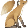 Organische, kindvriendelijke muurstickers van een bruin-met-beige vos met zachte details, perfect voor kinderkamerdecoratie. - Muursticker | Forest Fox - Default Title - fox, kinderkamer, lilipinso, Muursticker, Vos - Casa Mini