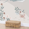 Behangwand in zachte pastelkleuren met organisch ontwerp van onderwaterwereld met rog, krab en zeeplanten, veilig en. - 2.48 M x 4 M - Ocean Field Behangwand | Lilipinso - behang, behangpaneel, kinderkamer, kinderkamer behang, lilipinso, ocean field, onderwaterwereld - Casa Mini