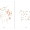 Klaprozen in beige en lichte pastelroze naast handgeschreven tekst in warm koperkleurig lettertype, kindvriendelijk en. - Poster Poppie (2stuks) | Lilipinso - Default Title - bloemen, Islandic poppies, kinderkamer, klaprozen, lilipinso, rozen - Casa Mini