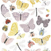 Muursticker met organisch ontworpen vlinders, lieveheersbeestjes en andere insecten in zachte pastelkleuren, veilig en. - Muursticker | Wild Butterflies and Insects - Default Title - bloemen, Coccinella, Insecten, kinderkamer, lilipinso, Muursticker, vliesbehang, vlinders - Casa Mini