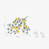 Organische muurstickers met gele citroenen en groene bladeren, veilig en kindvriendelijk voor kinderkamerinterieur. - Default Title - Muursticker | Louise Lemon XL - bloemen en bladeren, citroen, kinderkamer, Lemon, lilipinso, louise, Muursticker - Casa Mini