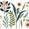 Organische muurstickers met kindvriendelijke bloemen en bladeren in natuurtinten, perfect voor een veilig kinderinterieur en . - Default Title - Muursticker | Wonderland Flower XL - bloemen en bladeren, kinderkamer, lilipinso, Muursticker, wonderland - Casa Mini