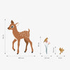 Organische bruine muursticker van een kindvriendelijk hert met witte vlekken, ideaal voor kinderkamer en kinderinterieur,. - Default Title - Muursticker | Jöro Bambi XL - Fawn, hert, Jöro, kinderkamer, lilipinso, Muursticker - Casa Mini
