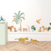 Organische, kindvriendelijke muursticker met veilig jungle dieren thema in zachte tinten, perfect voor de kinderkamer,. - Muursticker | Jungle Animal - Default Title - Bosdieren, jungle, kinderkamer, lilipinso, Muursticker, vliesbehang, Yatsuni - Casa Mini