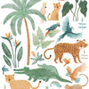 Organische, kindvriendelijke muurstickers met jungledieren in natuurlijke kleuren, ideaal voor de kinderkamer, van hoge. - Muursticker | Jungle Animal - Default Title - Bosdieren, jungle, kinderkamer, lilipinso, Muursticker, vliesbehang, Yatsuni - Casa Mini