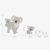 Organische, veilige muurstickers van een grijze koalamama met jong, ideaal voor kinderkamer en kindvriendelijk. - Default Title - Muursticker | Lilydale Koala - kinderkamer, koala, lilipinso, Lilydale, Muursticker - Casa Mini