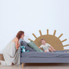 Organische bruine zon muurstickers in kinderkamer, veilig en kindvriendelijk kinderinterieur met kindvriendelijke meubels. - Default Title - Muursticker | Sunny Sun XL - kinderkamer, lilipinso, Muursticker, sunny, Zon - Casa Mini