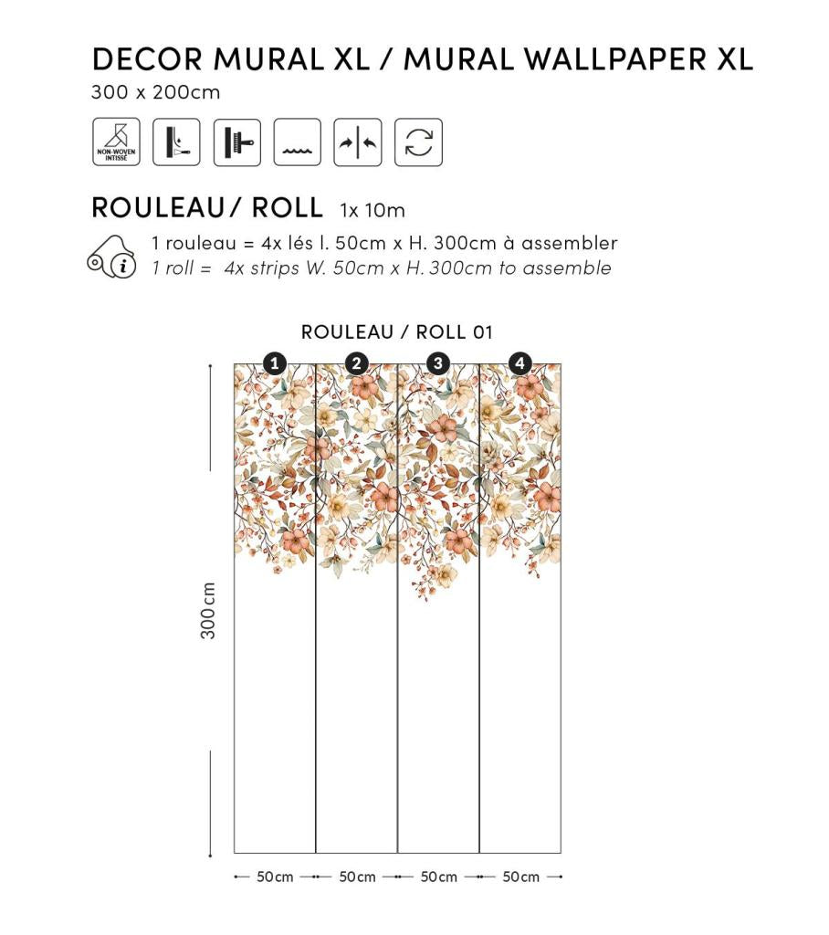 Bloemige Behangwand | Lilipinso
