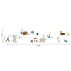 Twee konijnen, eekhoorn, paddestoelen, vlinders en gras, gemaakt van kindvriendelijk vliesbehang, organisch en veilig voor. - Muursticker | Forest Animal - Default Title - Bosdieren, forest, forest happiness, Insecten, kinderkamer, Konijnen, lilipinso, Muursticker, vliesbehang - Casa Mini