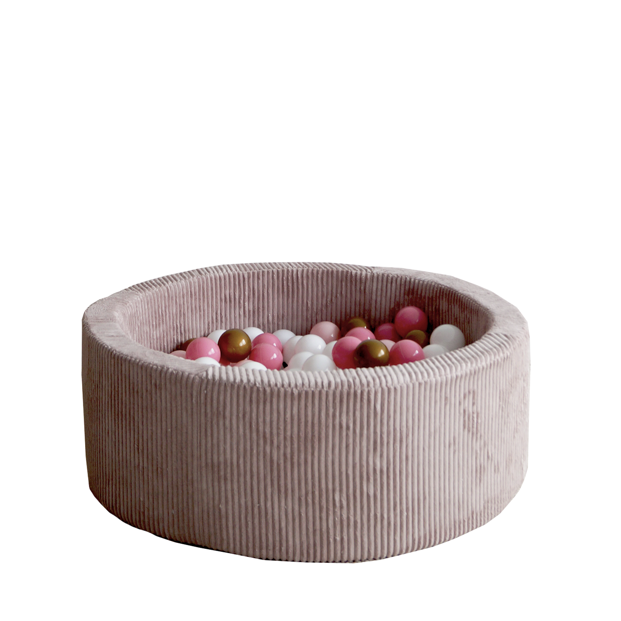 Beige rib velvet ballenbad van hoogwaardige kwaliteit met zachte polyester bekleding, kindvriendelijk en veilig voor de. - 90 x 30 - 90x40, afneembaar, Ballenbad, beige, Fluweel, Polyester, Rib velvet, wasbaar - Ballenbad Rib Velvet Beige - Casa Mini