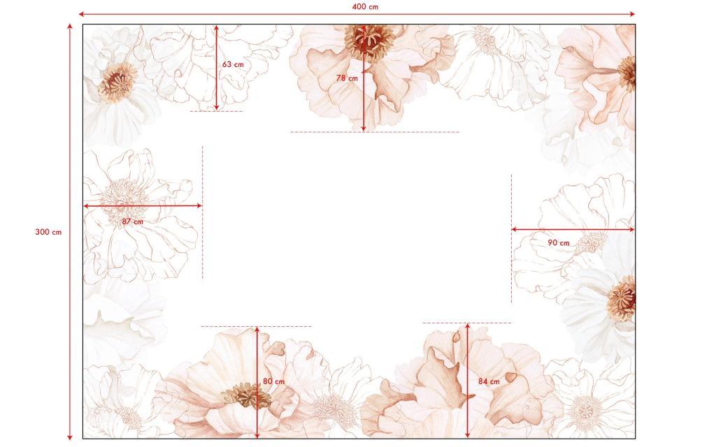 Organisch vliesbehang met zachte crème- en rozetinten, bloemenpatroon, veilig en kindvriendelijk voor de kinderkamer en. - Default Title - Cherry Cherrie | Lilipinso - behang, cherry cherrie, kinderkamer, kinderkamer behang, lilipinso, vliesbehang, vlinders - Casa Mini