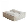 Vierkante kindervoetenpoef in zachte crèmekleurige ribvelvet, veilig en kindvriendelijk voor de kinderkamer, met duurzame. - Default Title - cream, kinderpoef, poef, Velvet, vierkant - Kinderpoef Rib Velvet Cream - Casa Mini