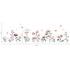 Muursticker met zachte, organische bloem- en bladmotieven in pastelroze, oranje en groen, veilig en kindvriendelijk vinyl,. - Muursticker | Ocean Flower - Default Title - bloemen, bloemen en bladeren, kinderkamer, lilipinso, Muursticker, Oceaan dieren, ocean field, vliesbehang - Casa Mini