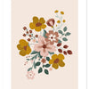 Poster met organisch bloemenboeket in zachte okergele, roze en groene tinten, kindvriendelijk en multifunctioneel voor in de . - Poster Capucine | Lilipinso - Default Title - bloemen, bloemen en bladeren, Capucine, kinderkamer, lilipinso - Casa Mini