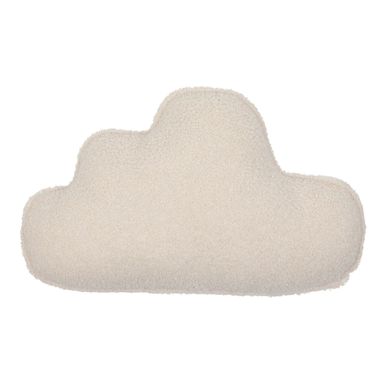 Wit creme kleurig boucle sierkussen in de vorm van een wolk, zacht en organisch, perfect voor een veilig en kindvriendelijk. - Default Title - Boucle sierkussen Cloud (set van 2) - Kussen, Moimili, Sierkussen, Soft collection, Velvet, Volants - Casa Mini