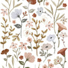 Organische kindvriendelijke muurstickers met bloemen en bladeren in zachte beige, roestbruin en lichtblauwe tinten, ideaal. - Muursticker | Lily Flower - Default Title - bloemen, bloemen en bladeren, kinderkamer, lilipinso, Lilydale, Muursticker, vliesbehang - Casa Mini