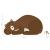 Organische, kindvriendelijke muurstickers van een slapende bruine beer, ideaal voor een veilige kinderkamer en. - Default Title - Muursticker | Forest Bear XL - Bear, beer, forest, forest happiness, kinderkamer, lilipinso, Muursticker - Casa Mini