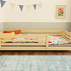Kinderbed Tuly van licht hout met stevige zijpanelen en lattenbodem, Scandinavisch design, comfortabel en kindvriendelijk,. - Kinderbed Tuly 90 x 200 cm - Naturel (ongelakt) - 90x200, kinderbed, peuterbed, scandinavisch design, Tuly - Casa Mini