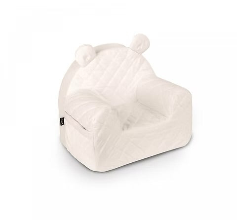 Ecru kinderstoel van zachte velvet met schattige oren, kindvriendelijk en veilig voor de kinderkamer, duurzaam en betaalbaar . - Default Title - babysteps, ecru, kinderstoel, Velvet - Kinderstoel Velvet Ecru - Casa Mini
