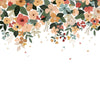 Organisch bloemrijk behangpaneel in warme terra- en groentinten, speels en kindvriendelijk, perfect voor een veilige. - 2.48 x 2 M - Bloem Behangwand | Lilipinso - behang, behangpaneel, bloem, bloemen, bloemen en bladeren, kinderkamer, kinderkamer behang, lilipinso - Casa Mini