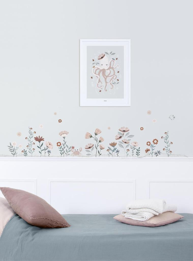 Organische kinderkamer poster met zachte pastelkleuren en een speelse octopus in kindvriendelijk ontwerp van hoge kwaliteit, . - Poster Octopus | Lilipinso - Default Title - kinderkamer, lilipinso, lotan, octopus - Casa Mini