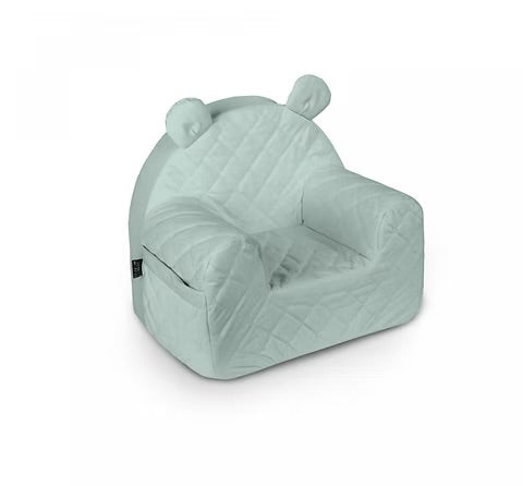 Mintgroene velvet kinderstoel met zachte, veilige vulling en speelse oortjes, ideaal voor de kinderkamer, kindvriendelijk en . - Default Title - babysteps, kinderstoel, Mint, Velvet - Kinderstoel Velvet Mint - Casa Mini