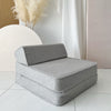 Grijze bouclé Lounger met zachte structuur, duurzaam en kindvriendelijk, perfect voor kinderkamer, veilig en betaalbaar. - Default Title - Bouclé, Grey, Grijs, Lounger, Moje - Lounger Bouclé Grey - Casa Mini